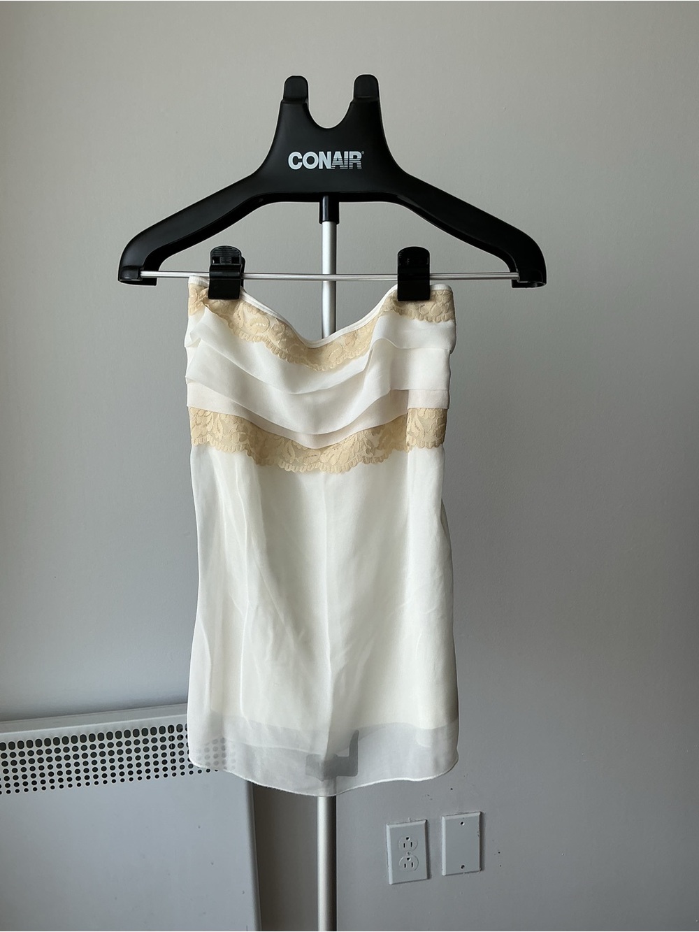 intimissimi Cream Slip Dress with Beige Lace Trim - Picture 1 of 3